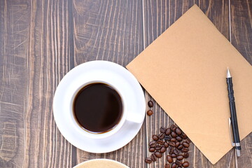 cup of coffee and newspaper