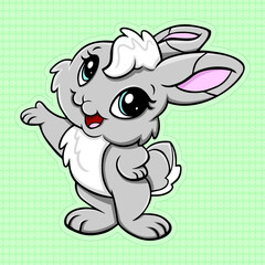 hare cartoon vector animal