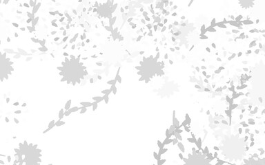 Light Gray vector doodle texture with flowers