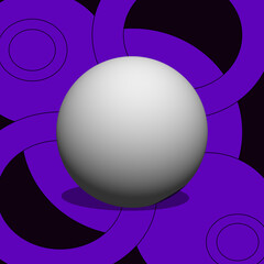 3d illustration colorful ball isolated on white background