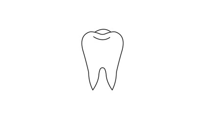 teeth icon dentist flat sign/symbol illustration 