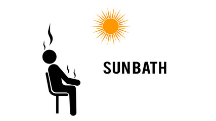 Sun, hotel, beach, man icon. Element of hotel pictogram icon