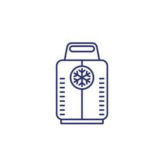 cryotherapy, cryosauna line icon on white