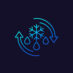 defrost line icon on dark