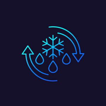 defrost line icon on dark