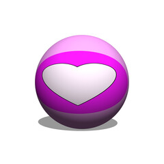 3d illustration colorful ball isolated on white background