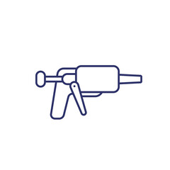 silicone gun line icon on white