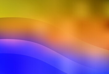 Light Blue, Yellow vector glossy abstract background.