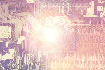 abstract microelectronics background / modern technology concept industry background development