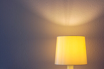 Lamp light in a cement background