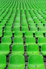 Obraz premium old green seats on stadium 