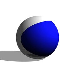 3d illustration colorful ball isolated on white background