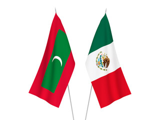 Maldives and Mexico flags