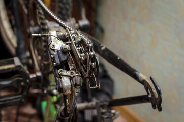 Fototapeta na wymiar DIY bike repair at home