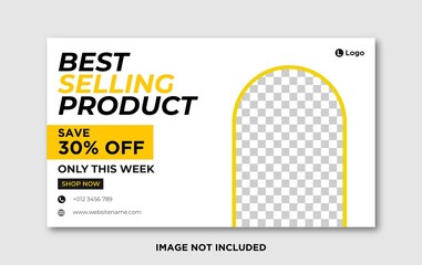 Furniture Social media banner web template