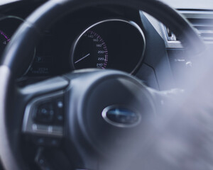 close up of a car dashboard