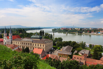 Esztergom,Hungary.Danube river and a small part from Slovakia