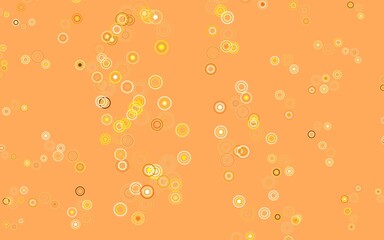 Light Orange vector texture with disks.
