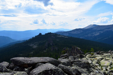 mountain landscape with blue sky
