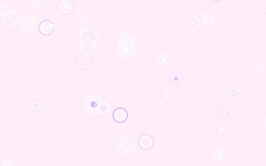 Light Pink, Yellow vector background with bubbles.