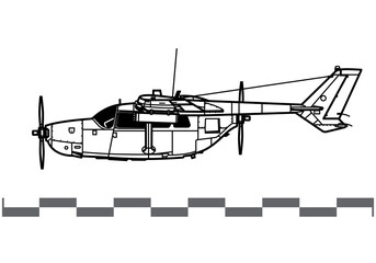 Cessna O-2 Skymaster. Vector drawing of forward air control aircraft. Side view. Image for illustration and infographics.