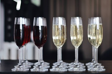 glasses of champagne