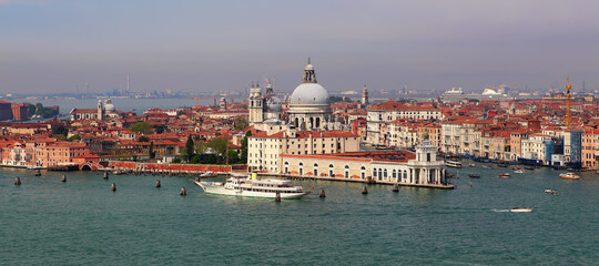 Fototapeta na wymiar Venice viewed from top of church San Giorgio Maggiore