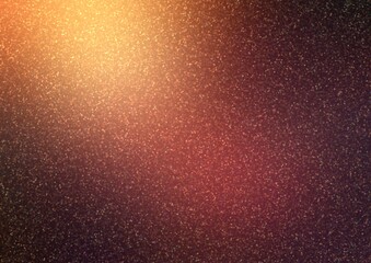 Fototapeta na wymiar Dust bokeh texture in low light on red brown yellow gradient background.