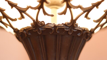 Close up of a vintage lampshade