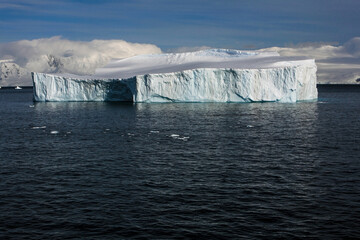 Icebergs in Rongé Island, also known as Curville Island, Antarctic Peninsula. 