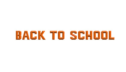 Back to school - orange inscription