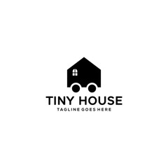 Creative Illustration modern tiny house sign geometric logo design template