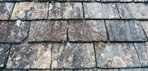 Old stone roof tiles
