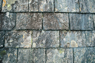 Old stone roof tiles
