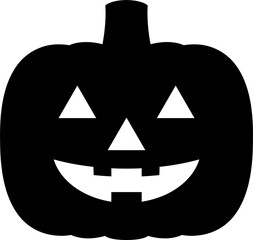 ハロウィンのかぼちゃのシルエット