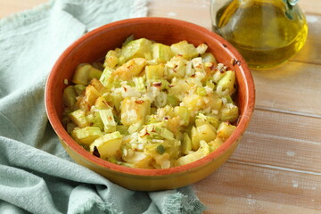 Summer squash and green onion gratin