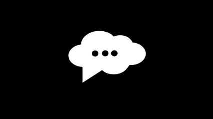 A simple element of a pop-up message, email, or text message with slow-thinking dots inside to remind you that someone has been typing a message for a long time. 
