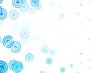 Light BLUE vector background with spots, lines.