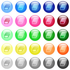 Cascade window view mode icons in color glossy buttons