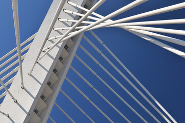 Details from the construction of a modern bridge