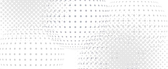 Design halftone white & gray background. Decorative web layout or poster, banner.