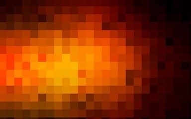 Dark Orange vector blurry rectangular background. Geometric background in square style with gradient. The pattern can be used for brand-new background.