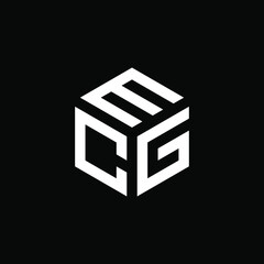 lette CEG cube logo design  - obrazy, fototapety, plakaty