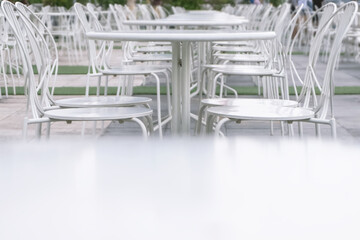 Empty street restaurant