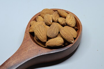 Almonds isolated on white background
