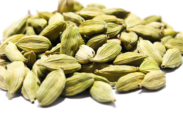 A picture of cardamom with white background