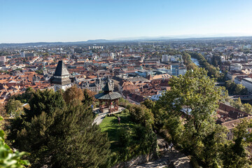 Fototapeta na wymiar Panorama of Graz. Austria