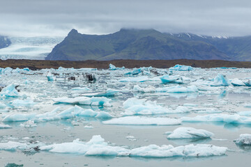 View of the Jokulsarlon glacial lagoon, Iceland.