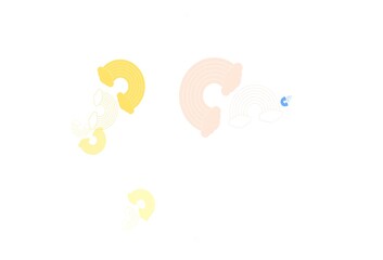 Light Brown vector backdrop with rainbows, clouds.