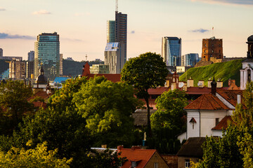 Fototapeta premium Cityscape Of Vilnius, Lithuania in autumn